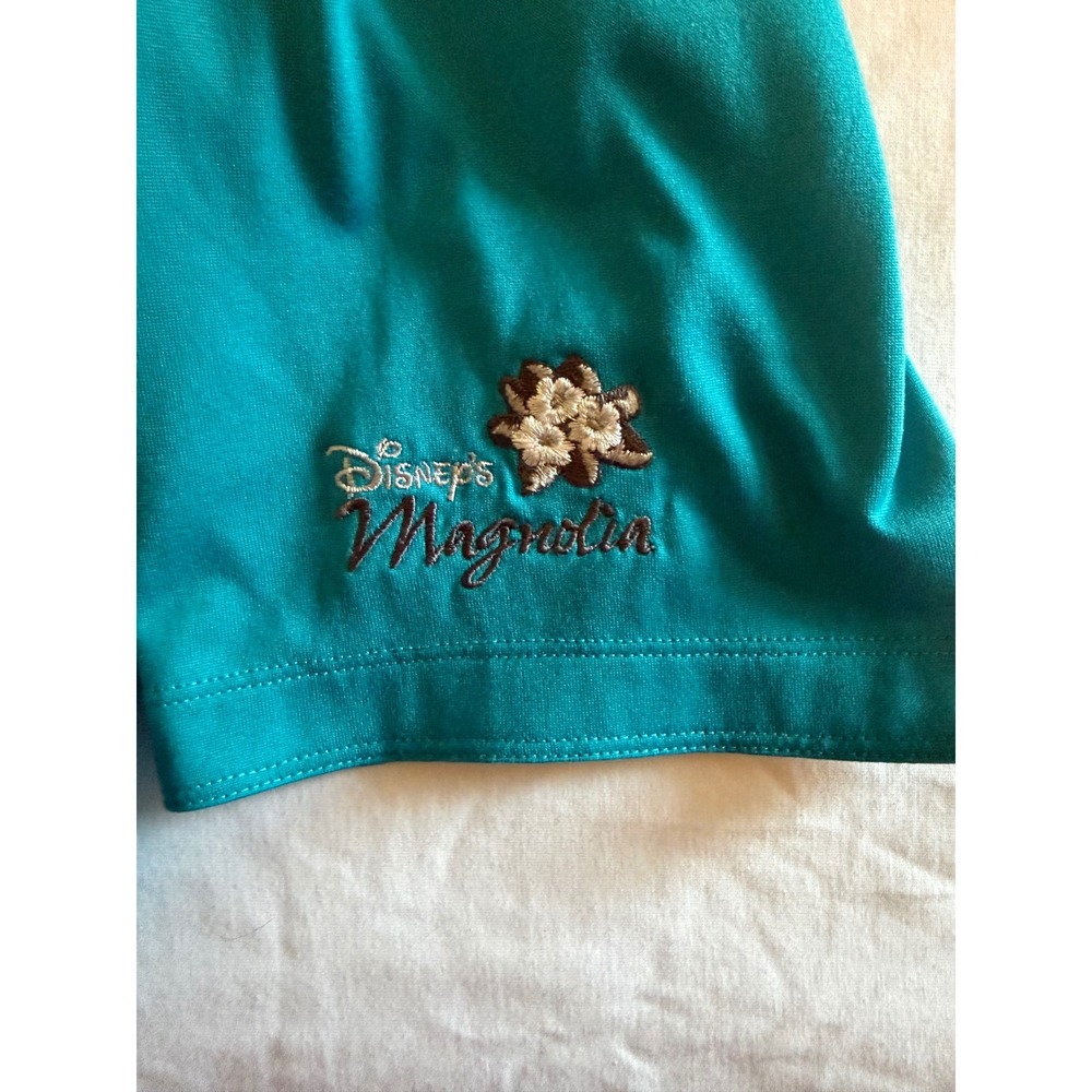 Ashworth Disney Magnolia Golf Course Polo Shirt‎ Mens Medium Teal Blue Pocket - Picture 7 of 11